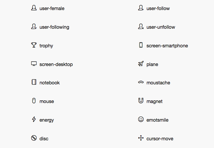 Simple Line Icons