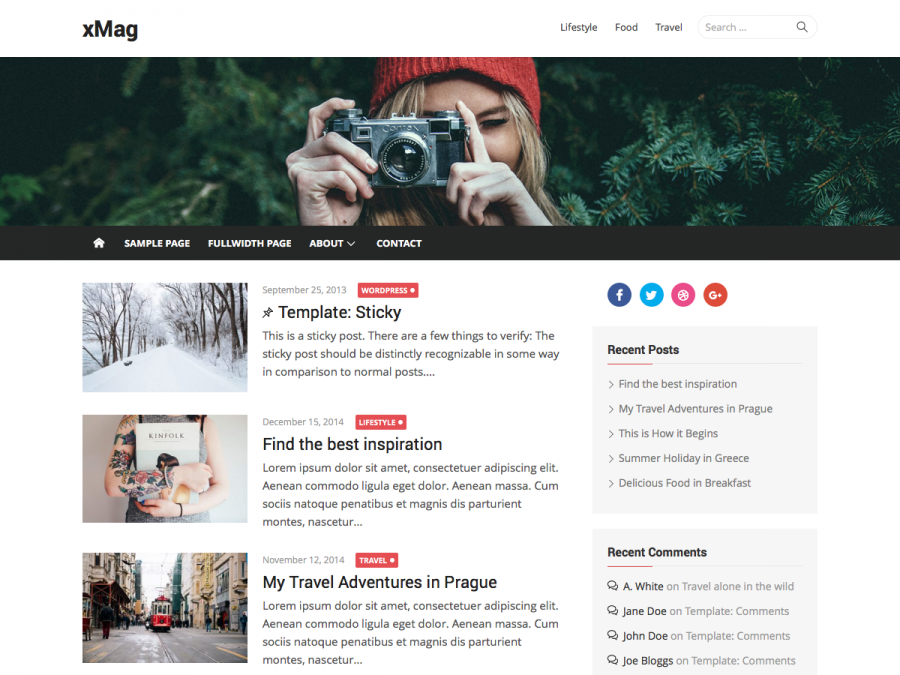 Free WordPress Themes 2016 - xMag