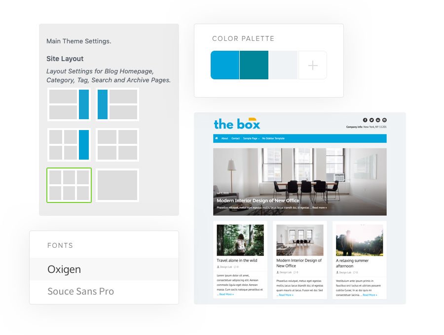 the box plus wordpress theme - customize your website
