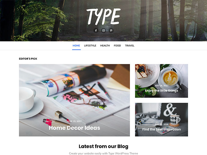 Type - ecommerce wordpress theme