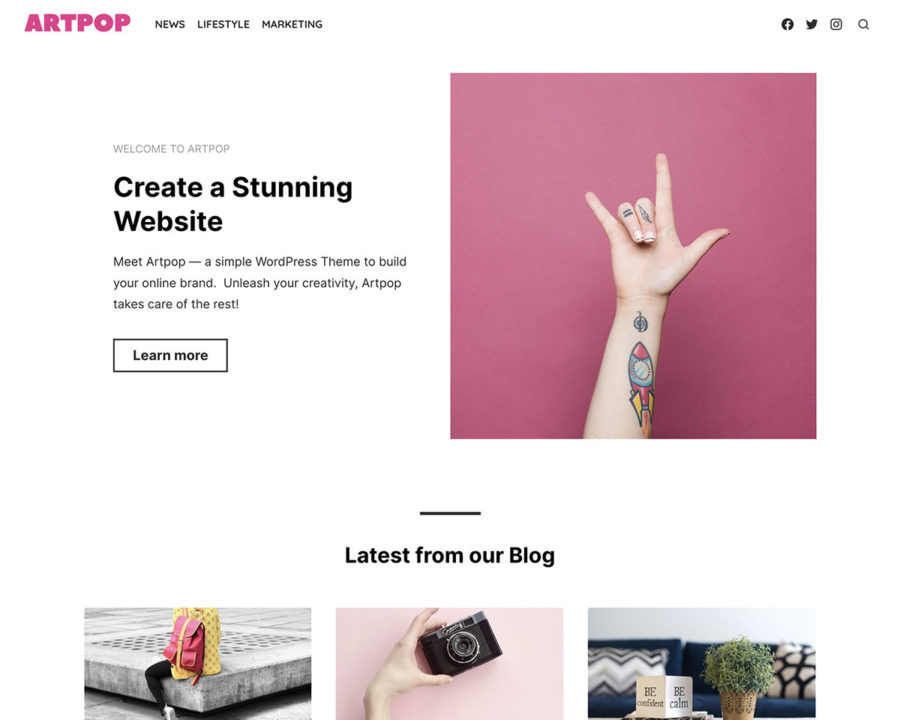 artpop pro wordpress theme